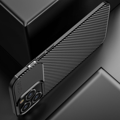   Силиконов гръб ТПУ Карбон за Apple iPhone 14 Pro 6.1 черен